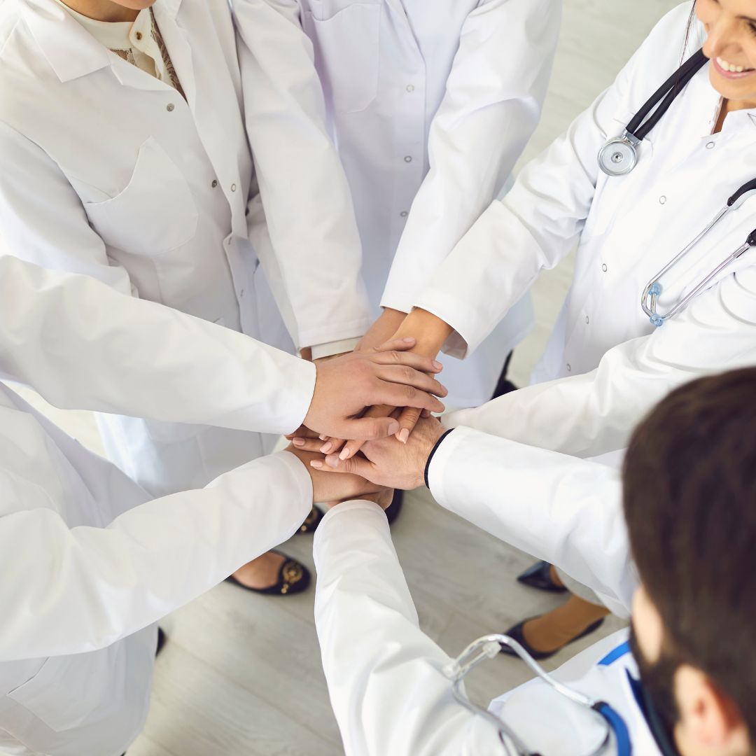 Group of doctors in training.