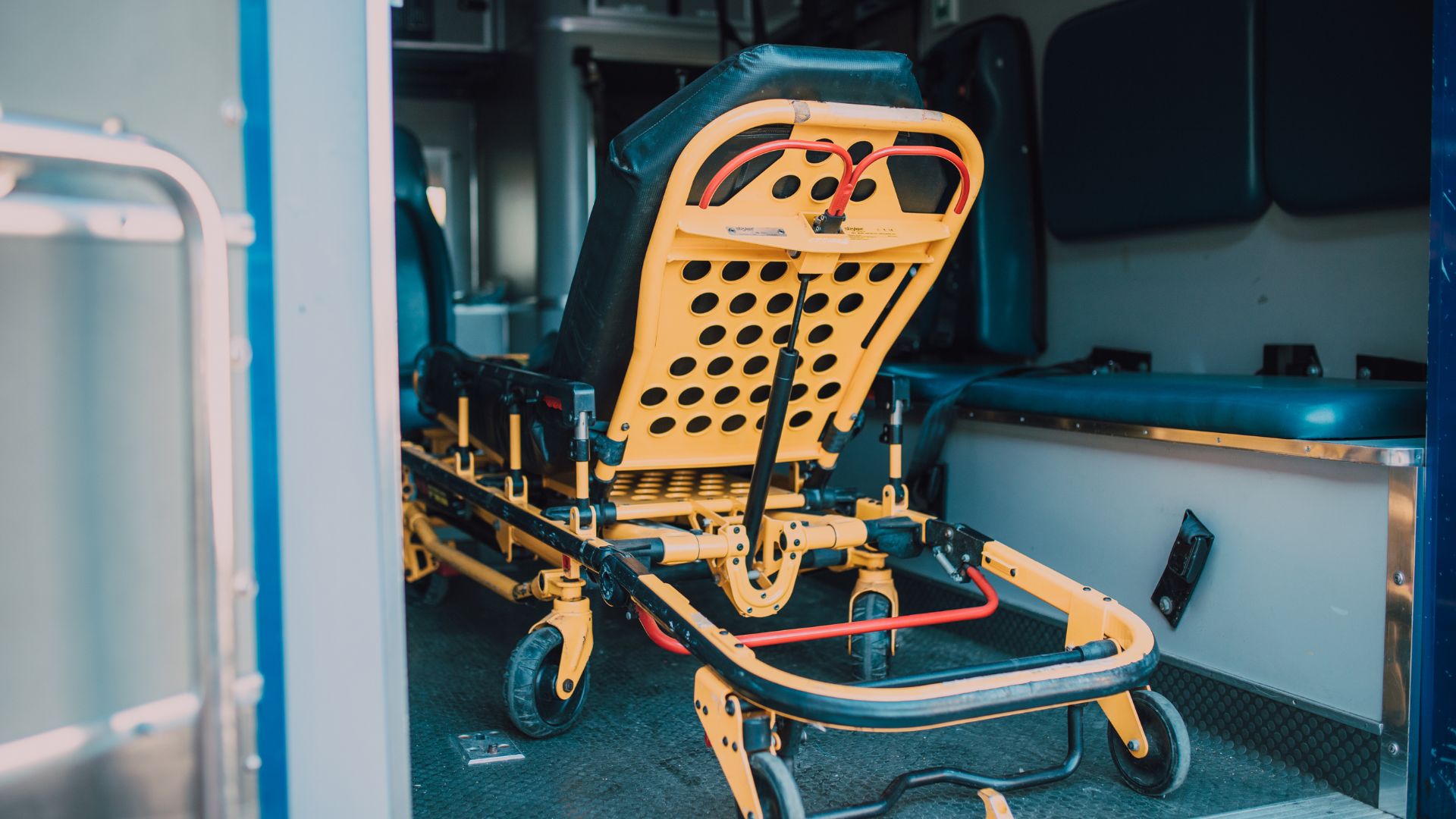 Ambulance gurney.