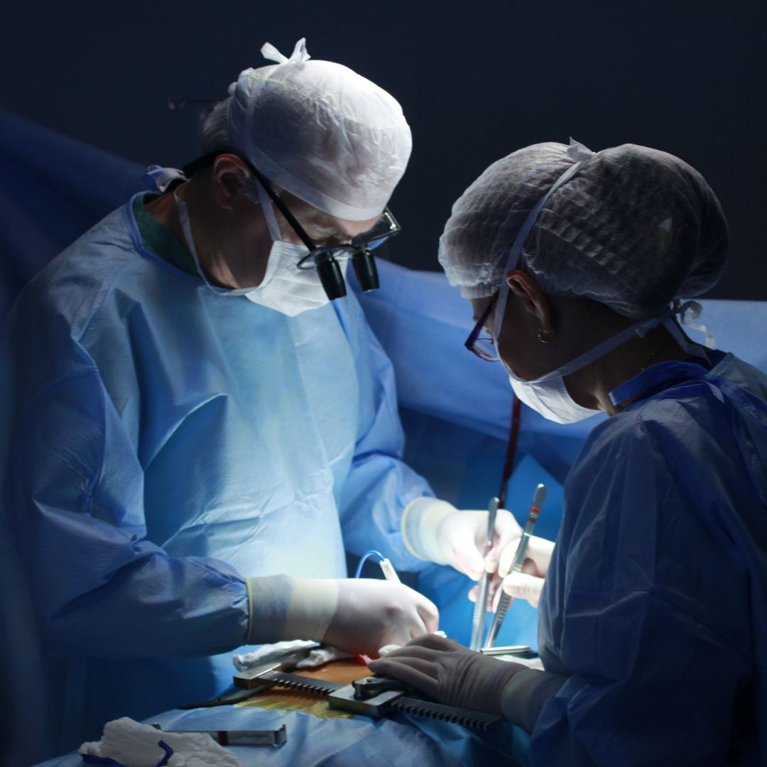 Doctors in an operating room.